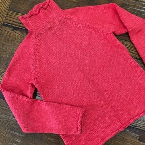 LLBean Cotton Rolled Neck Sweater - XS